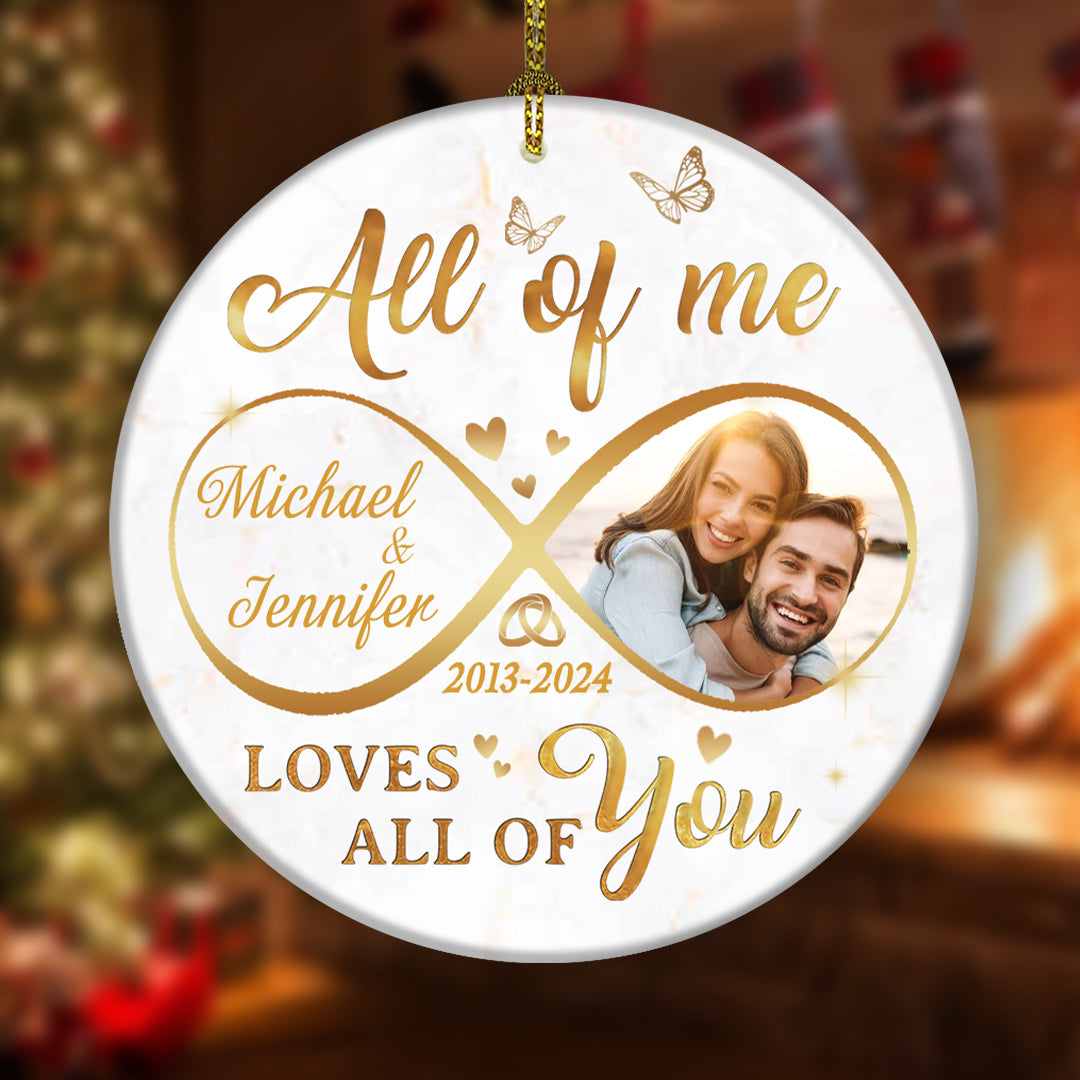 Loves All Of You Ornament Personalized Anniversary Gifts For Couple