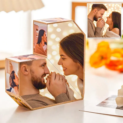 Custom Photo Cube Infinity Folding Multiphoto Cube Gifts For Dad
