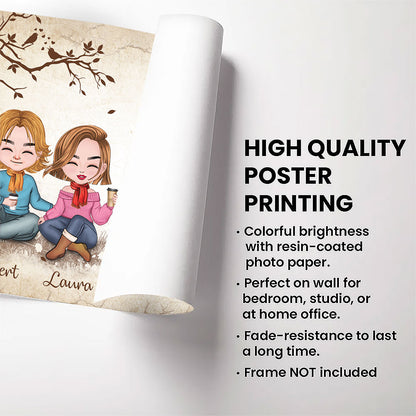 Favorite Place In The World Couple Sitting Personalized Poster For Couple