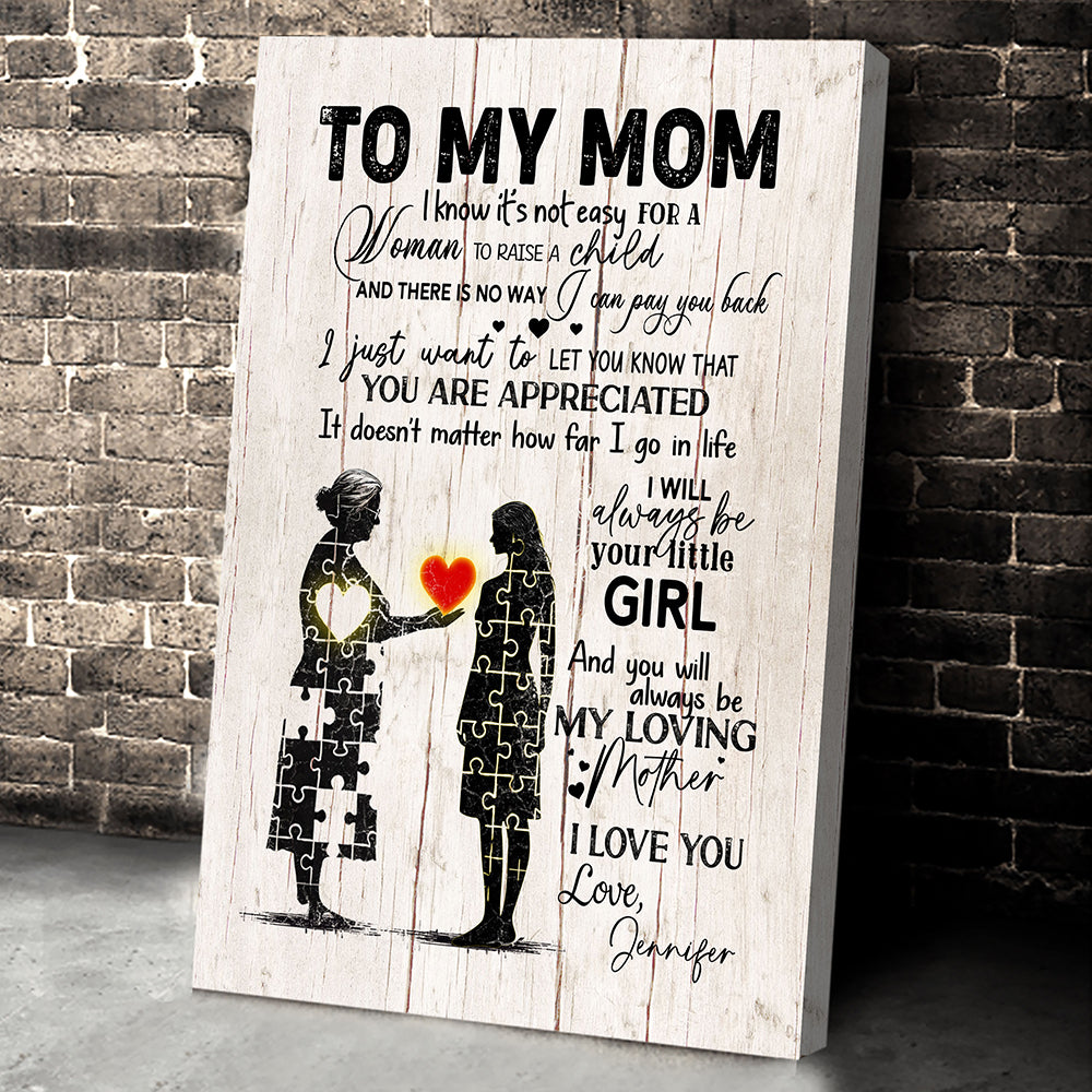 You Are Appreciated Mother Canvas Personalized Gift For Mom