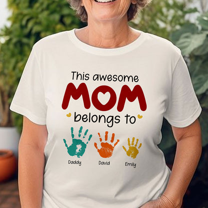 This Awesome Mom Belongs To T-shirt Personalized Gift For Mom