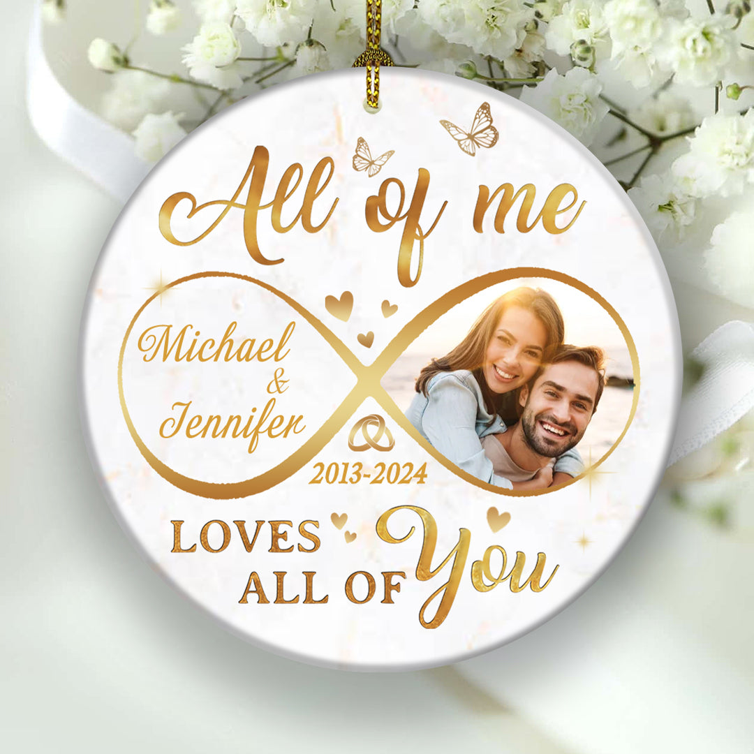 Loves All Of You Ornament Personalized Anniversary Gifts For Couple