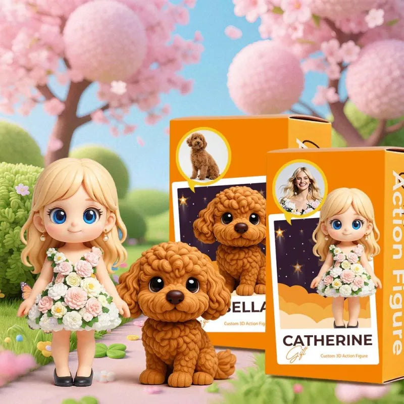 Pet Lovers - Custom Cute 3D Mini Figure Office Desk Figurine Based on Your Picture