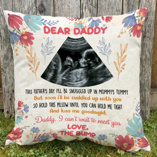 Daddy This Father's Day Be Snuggled Up Personalized Canvas Pillow