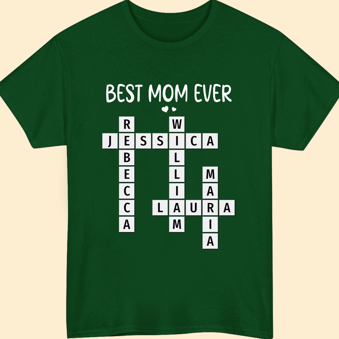 Best Mom Ever Crossword Puzzle Shirt Personalized Gift For Mother