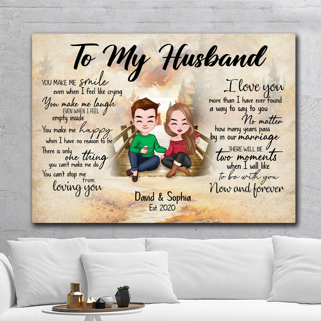 Can't Stop Loving You Canvas Personalized Gift For Husband