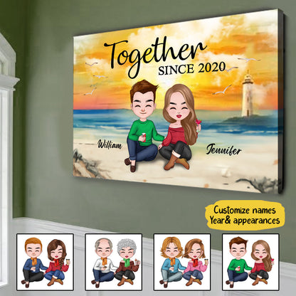 Together Since Canvas Personalized Gift For Couple