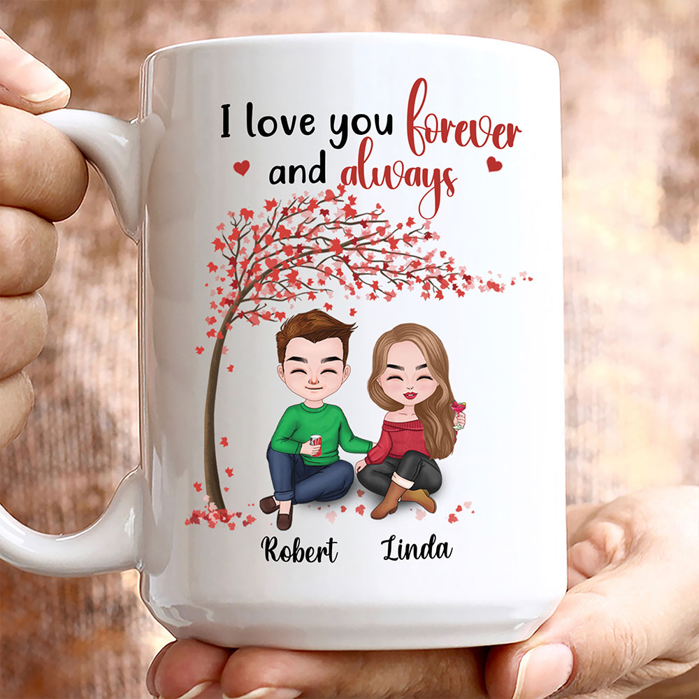 I Love You Forever And Always Mug Personalized Gift For Couple