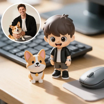 Pet Lovers - Custom Cute 3D Mini Figure Office Desk Figurine Based on Your Picture