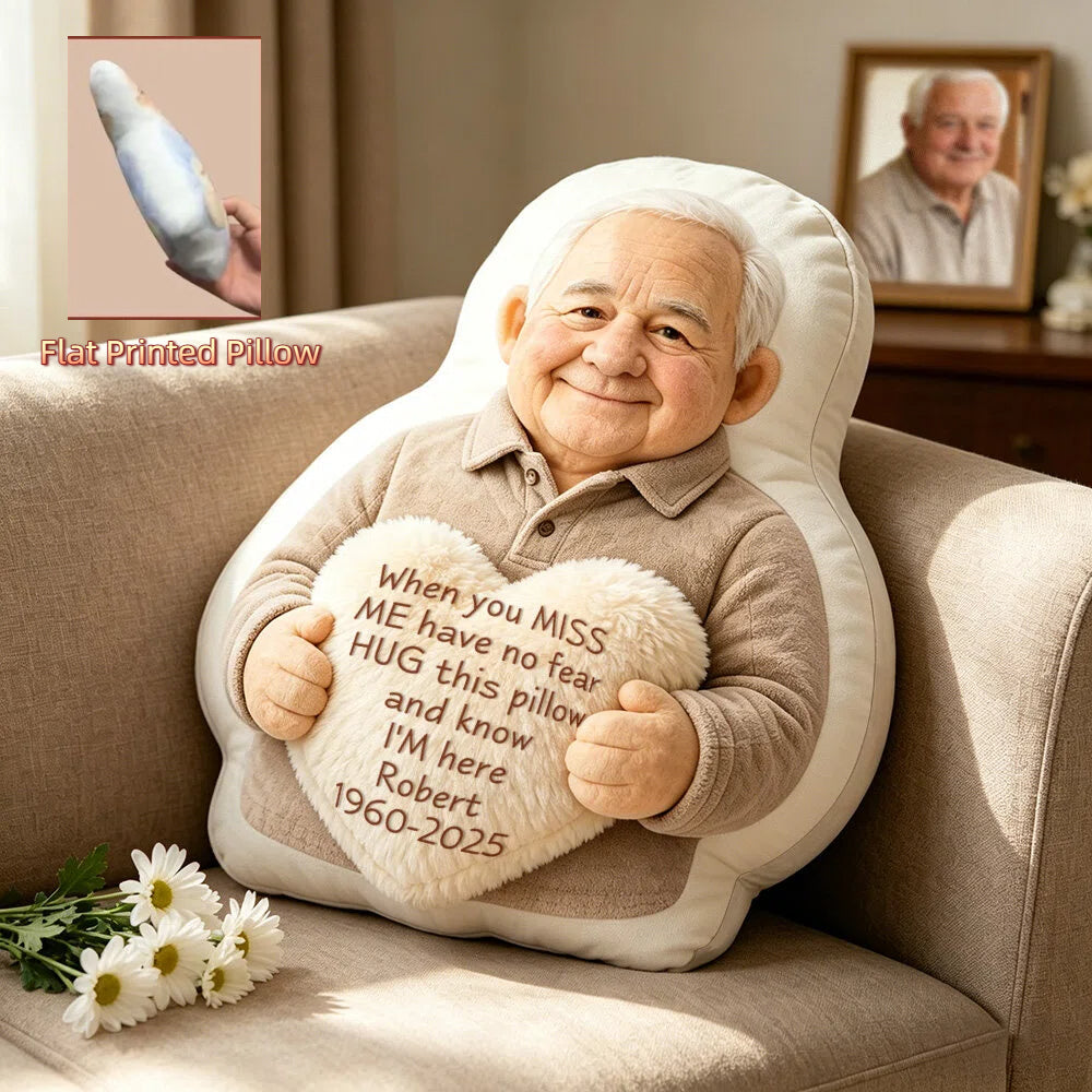 When You Miss Me Pillow - Personalized 3D Effect Memorial Gifts, Family Sympathy Gifts