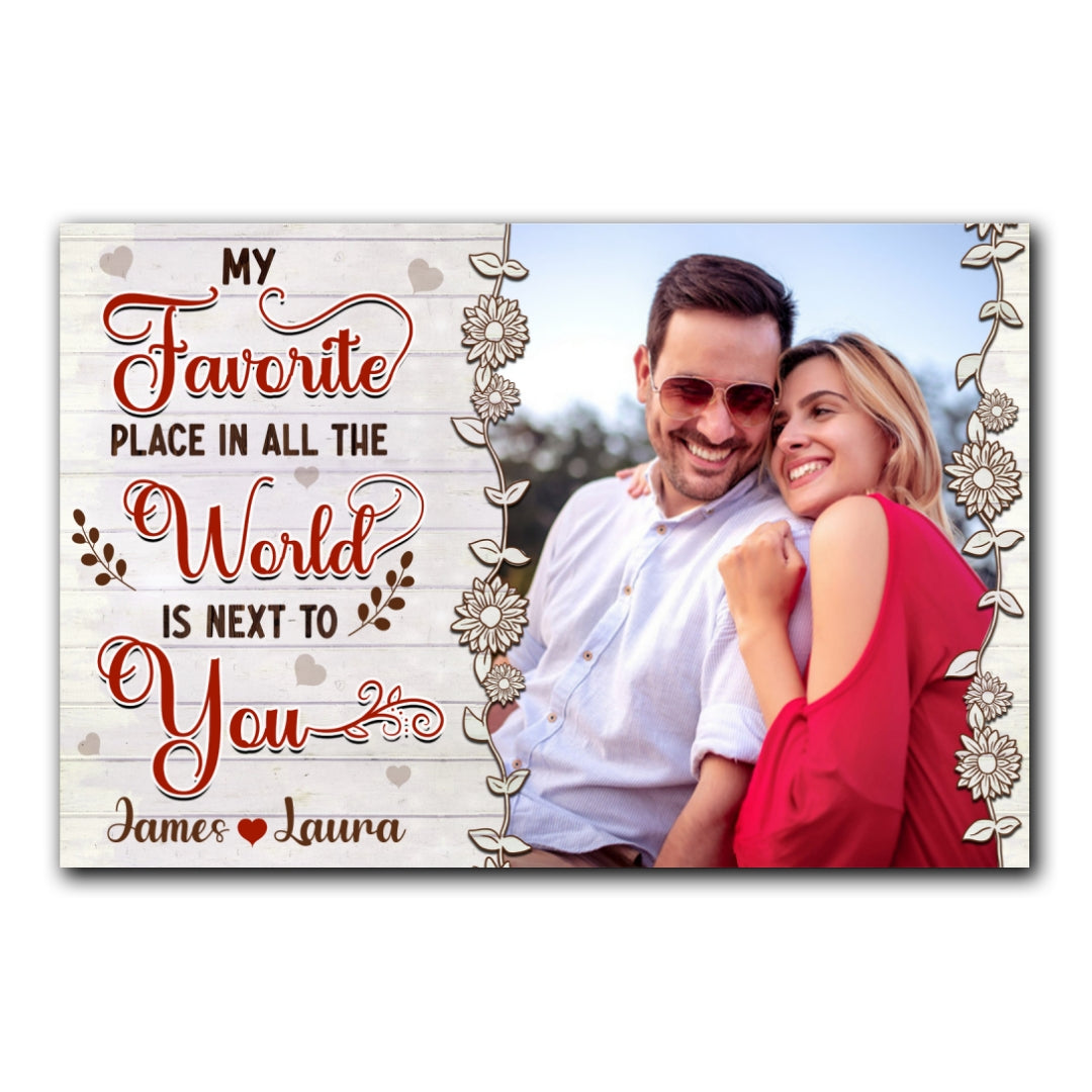 Favorite Place In The World Perfect Canvas Personalized Gifts For Couple