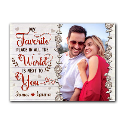 Favorite Place In The World Perfect Canvas Personalized Gifts For Couple