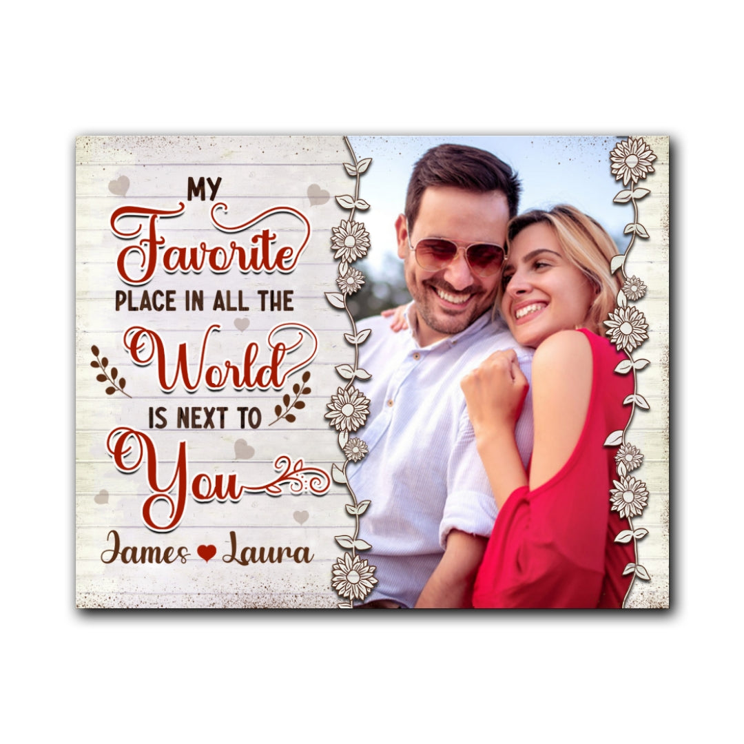 Favorite Place In The World Perfect Canvas Personalized Gifts For Couple
