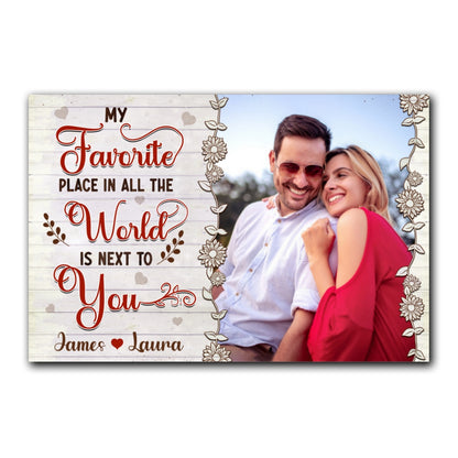 Favorite Place In The World Perfect Canvas Personalized Gifts For Couple