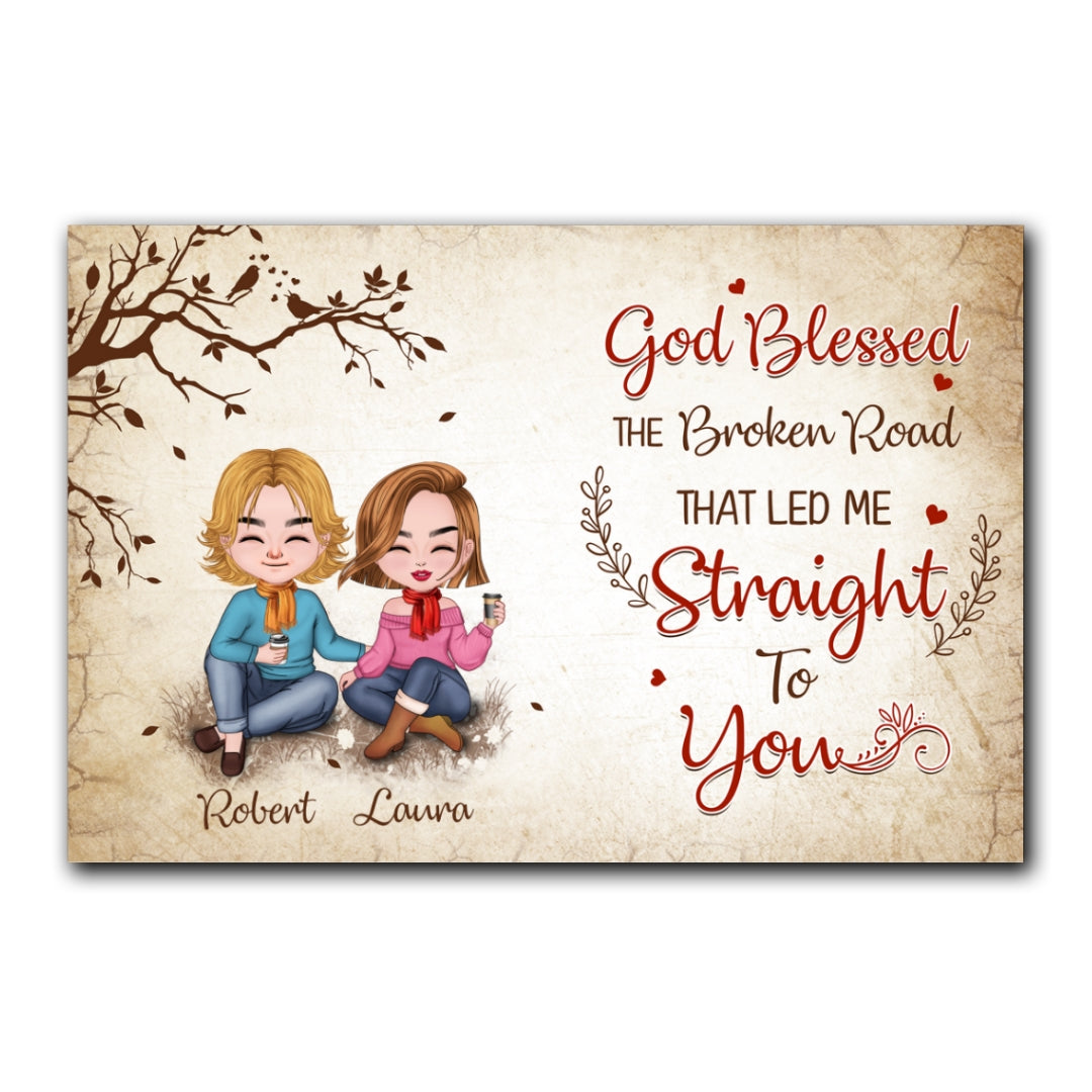 God Blessed Couple Canvas Personalized Gifts For Him For Her