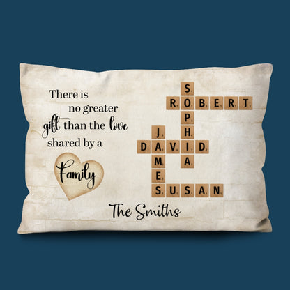 There Is No Greater Crossword Pillow Personalized Gift For Family