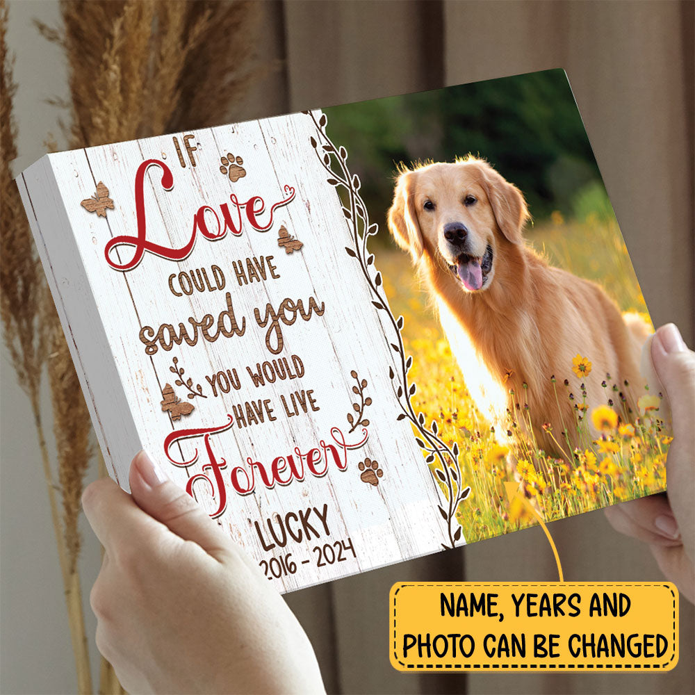 Lived Forever Meaningful Canvas Dog Cat Memorial Gifts For Pet Lovers