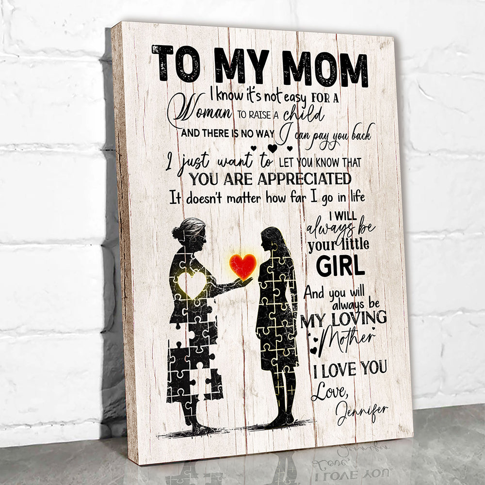 You Are Appreciated Mother Canvas Personalized Gift For Mom