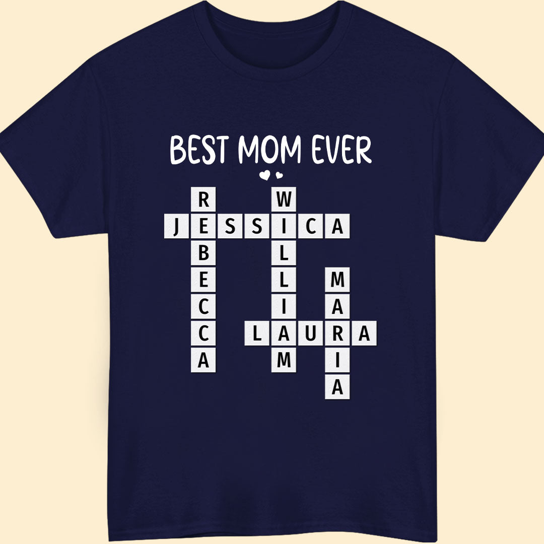 Best Mom Ever Crossword Puzzle Shirt Personalized Gift For Mother