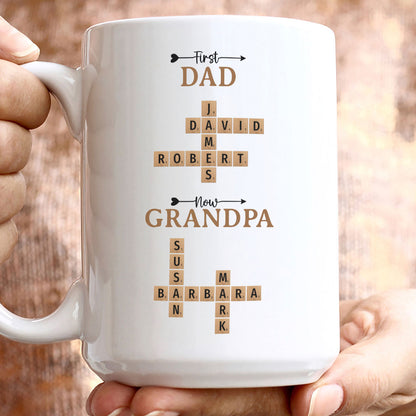 Now Grandpa Crossword Puzzle Mug Personalized Gift For Grandpa