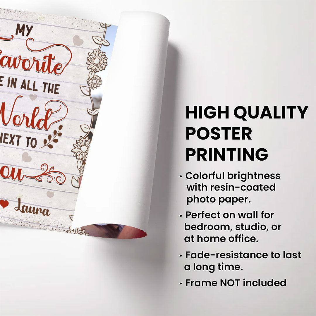 Favorite Place In The World Poster Personalized Gift For Couple