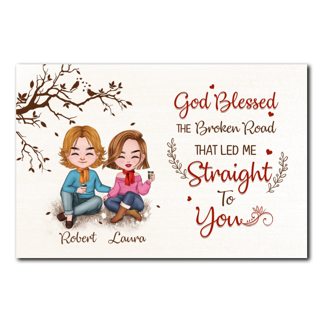 God Blessed Couple Poster Personalized Gift For Him For Her