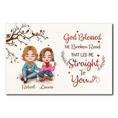 God Blessed Couple Poster Personalized Gift For Him For Her