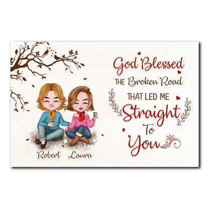 God Blessed Couple Poster Personalized Gift For Him For Her