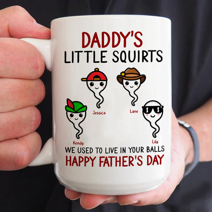 We Used To Live In Your Balls Personalized Father's Day Mug For Dad