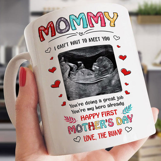 Personalized Mother's Day Gift For Expecting Mom Ultrasound Mommy Good Job Mug