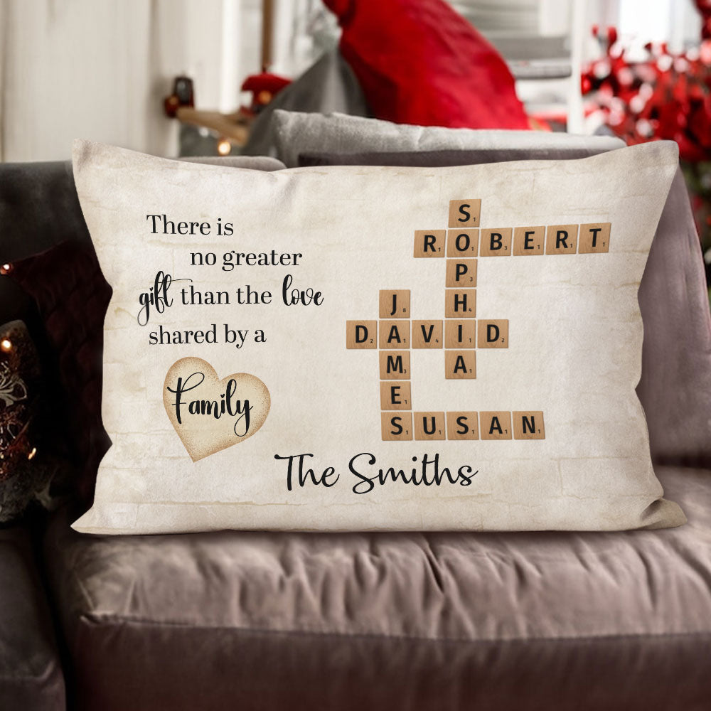 There Is No Greater Crossword Pillow Personalized Gift For Family