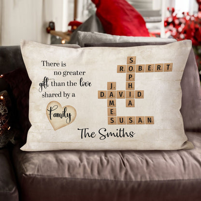 There Is No Greater Crossword Pillow Personalized Gift For Family