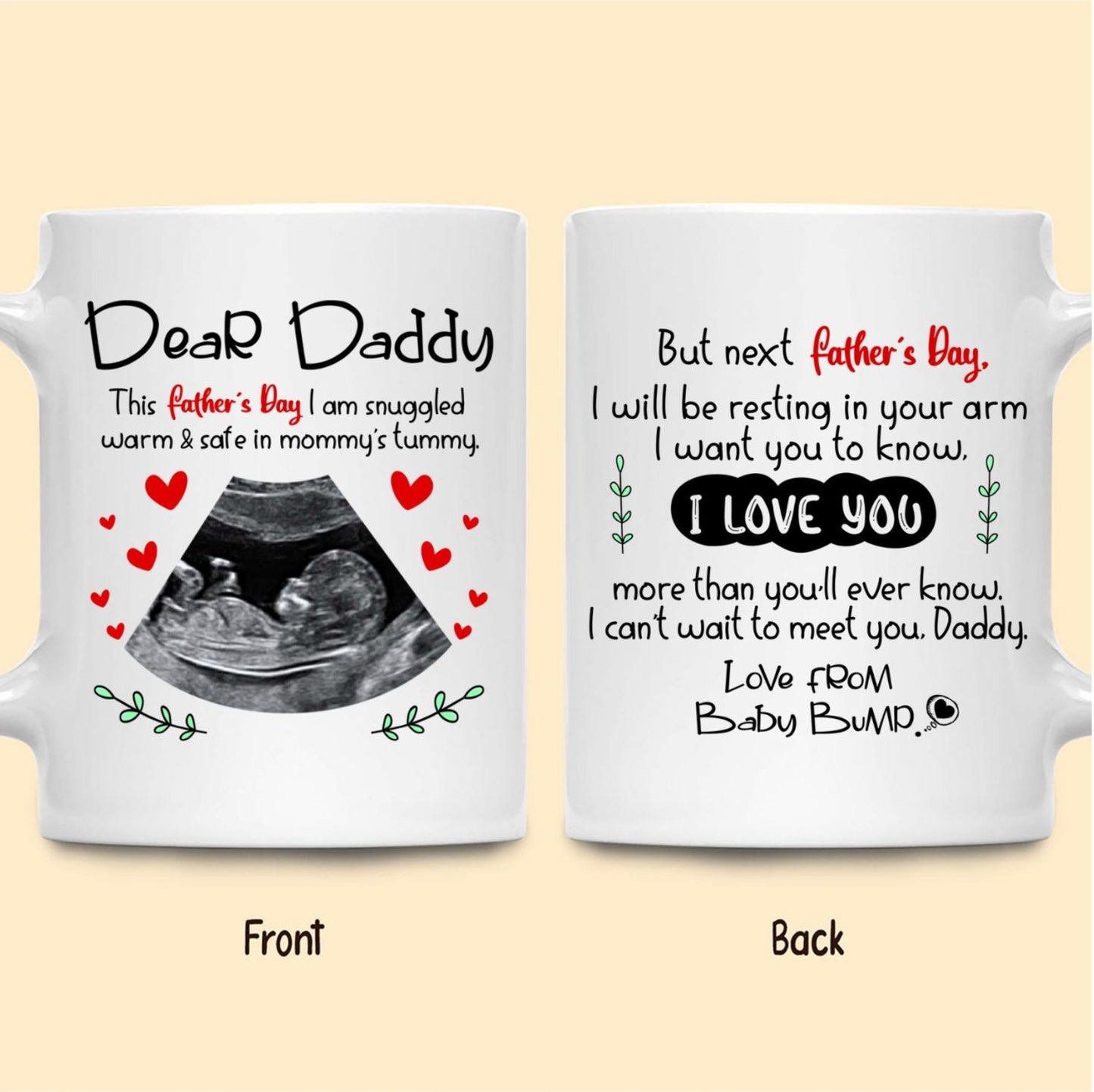 Personalized Gift For Dad To Be Father's Day I Love You Mug
