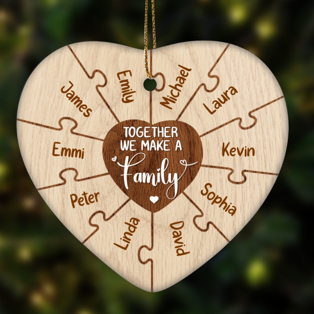 Together We Make A Family Ornament Personalized Gift For Family