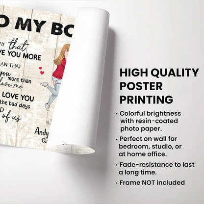 When I Say I Love You More Personalized Poster Romantic Gift For Boyfriend
