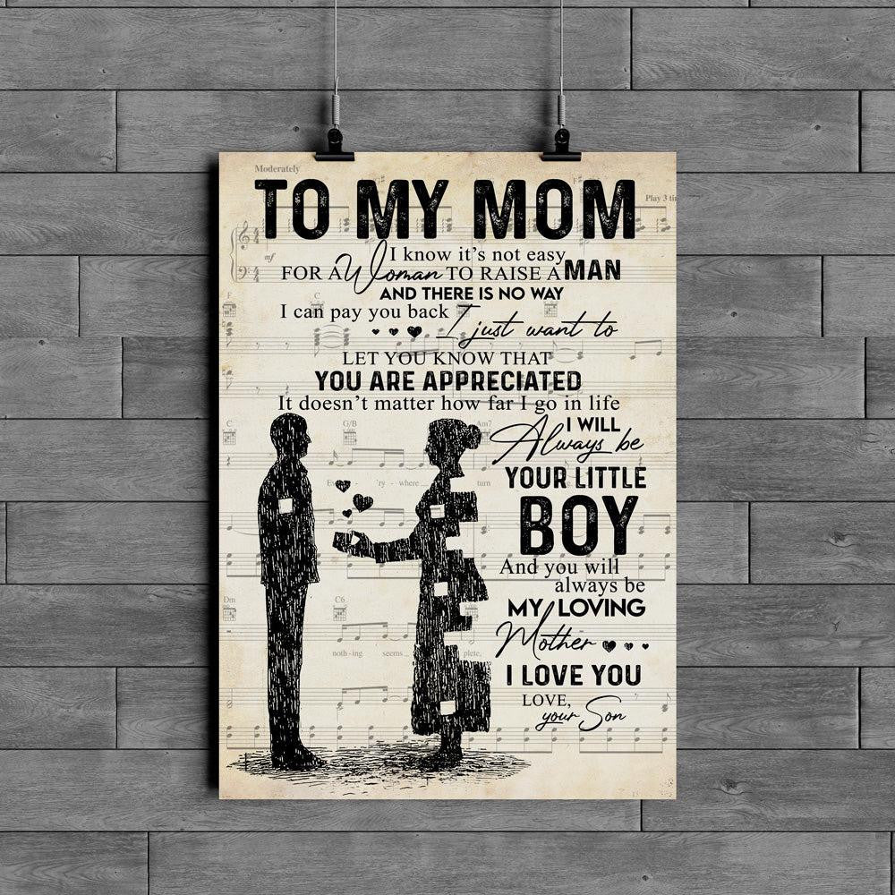 Always Be My Loving Mother Canvas Gift For Mom From Son