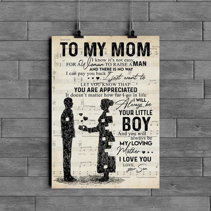 Always Be My Loving Mother Canvas Gift For Mom From Son
