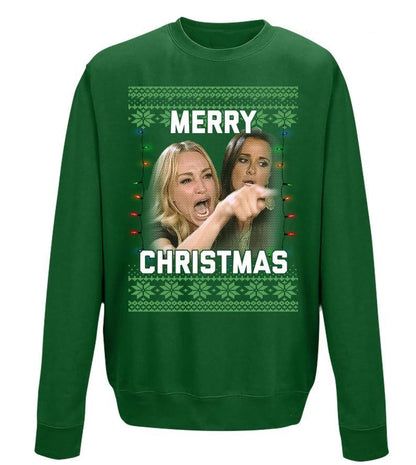 Woman Yelling At A Cat Meme Christmas Sweatshirt Gift For Cat Lover