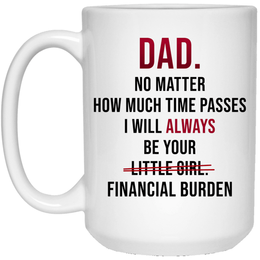 Always Be Your Financial Burden Mugs Gift For Dad From Daughter