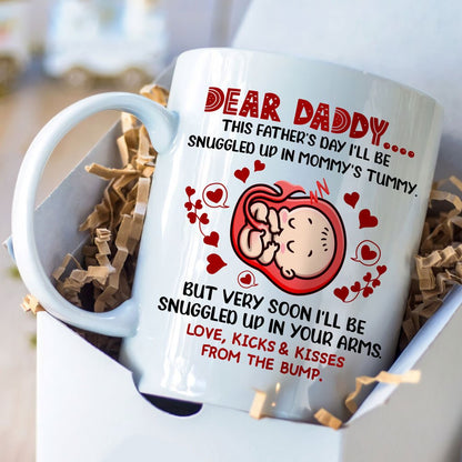 Snuggled Up In Mommy's Tummy Mug Father's Day Gift For Expecting Dad