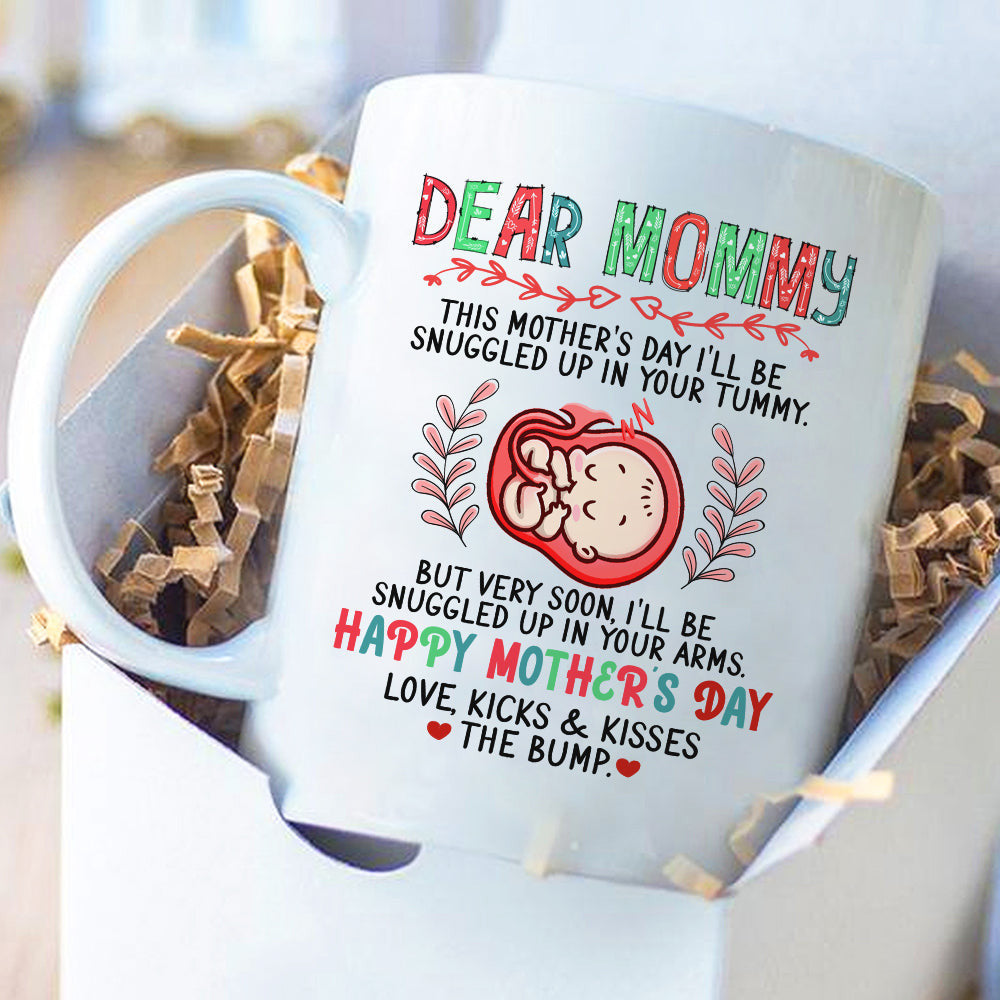 Dear Mommy Happy Mother's Day Mug Gift For Expecting Mom From Bump