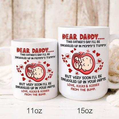 Snuggled Up In Mommy's Tummy Mug Father's Day Gift For Expecting Dad