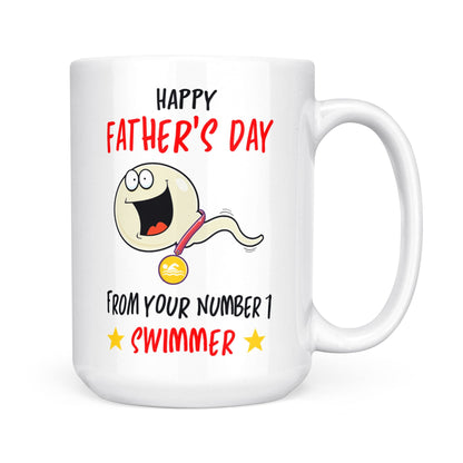 Number 1 Swimmer Mug - Funny Father's Day Gift For Dad