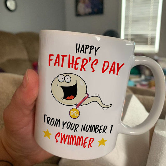 Number 1 Swimmer Mug - Funny Father's Day Gift For Dad