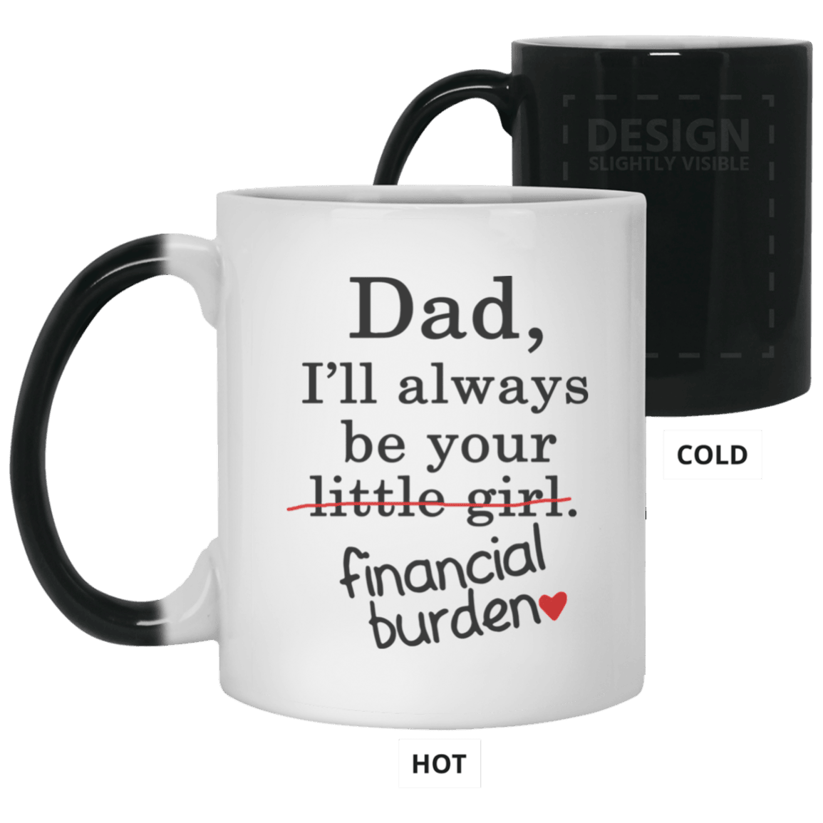 Dad I'll Always Be Your Little Girl Financial Burden Funny Mug
