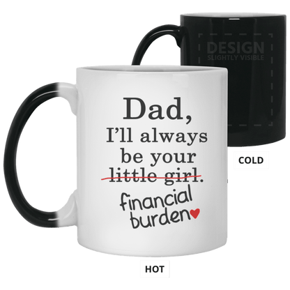 Dad I'll Always Be Your Little Girl Financial Burden Funny Mug
