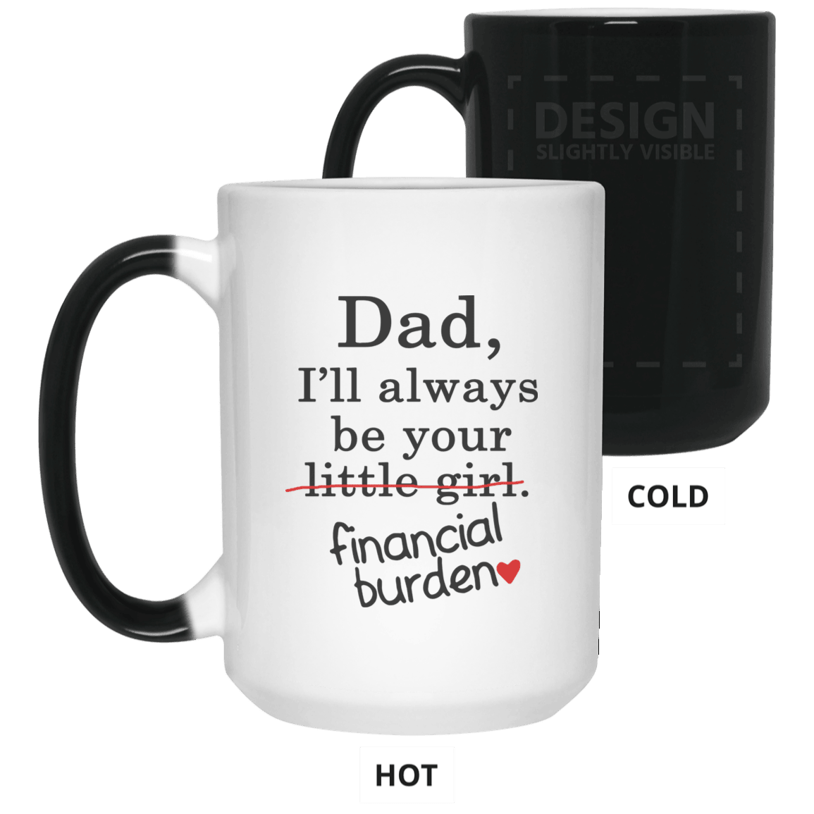 Dad I'll Always Be Your Little Girl Financial Burden Funny Mug