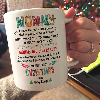 Christmas Gift For Mom To Be Just A Little Bump Christmas Mug