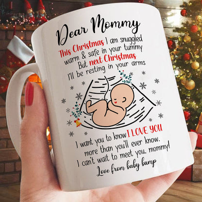 Christmas Gift For Mom To Be Just A Little Bump Christmas Mug