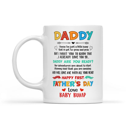 Daddy Are You Ready Mug Funny 1st Father's Day Gift For Dad To Be